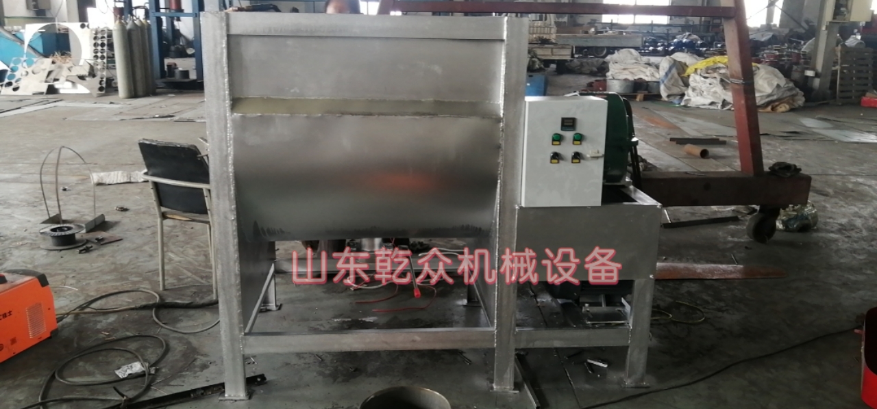 一噸不銹鋼電加熱臥式攪拌機發貨韓國